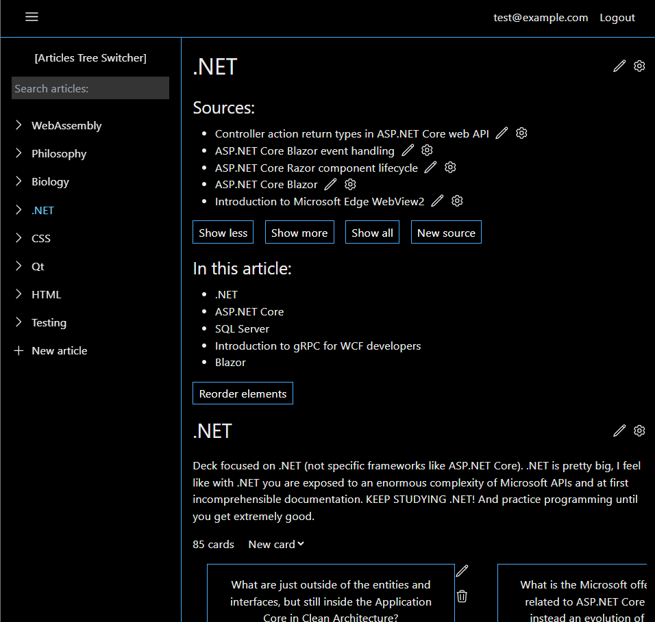 .NET Anki Books screenshot