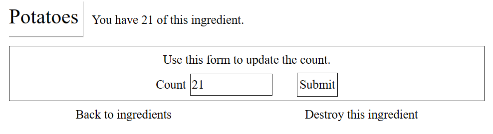 What ingredients#show looks like for an ingredient with type "CountIngredient"